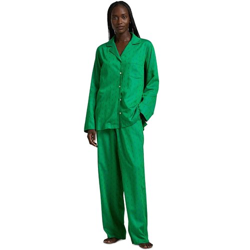 Jacquard polo player pyjamas in cotton mix green Polo Ralph Lauren La Redoute