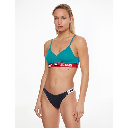 Bas de maillot de bain slip noir rouge Tommy Hilfiger La Redoute