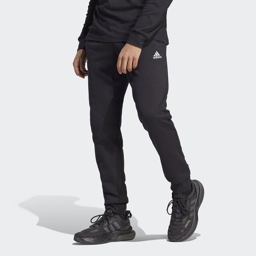 Embroidered logo gym joggers in cotton black Adidas Sportswear La Redoute