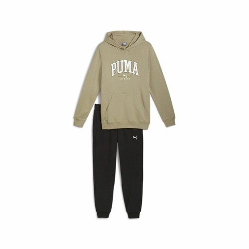 Survetement de jogging avec logo en molleton noir beige Puma La Redoute
