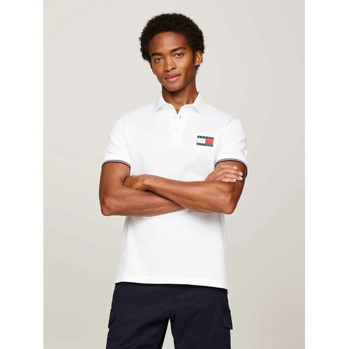 1985 flag x paris olympics polo shirt in cotton slim fit Tommy Hilfiger La Redoute
