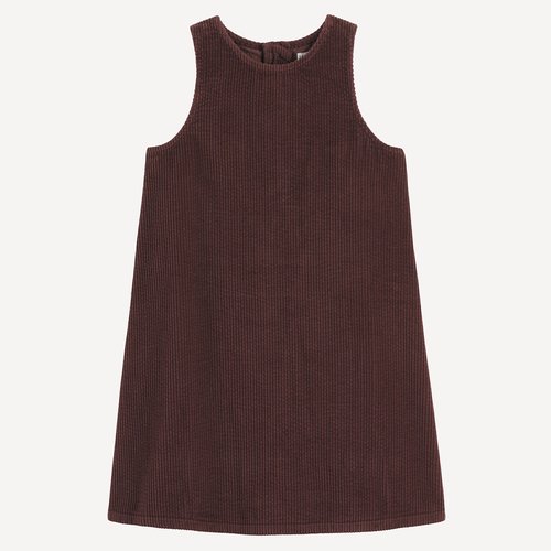 Abito In Velluto A Coste Donna, Senza Maniche, Scollo Rotondo, Mini Tunica Con Comode Tasche, Ampio E Morbido