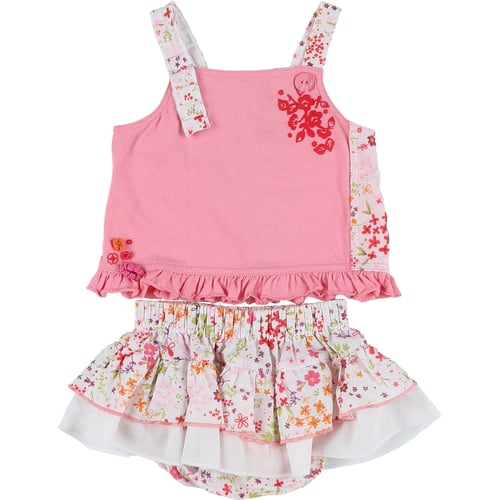 Ensemble 2 Pièces Catimini « Baigneuses » Taille 6 Ans - Chemisette & Jupe Rayées
