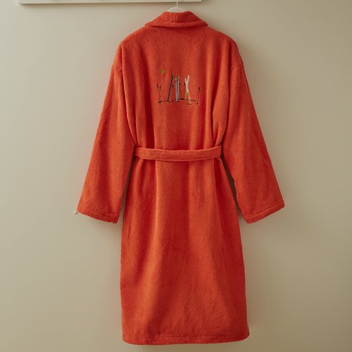 Peignoir mixte passe montagne orange vermillon Sylvie Thiriez La Redoute