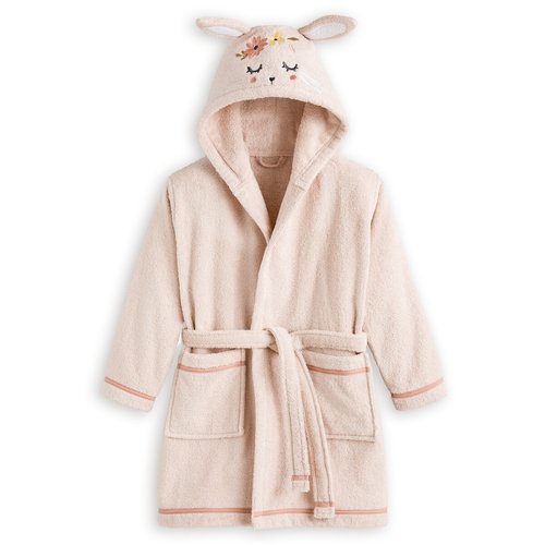 Peignoir bebe et enfant capuche coton bio florence rose La Redoute Interieurs La Redoute