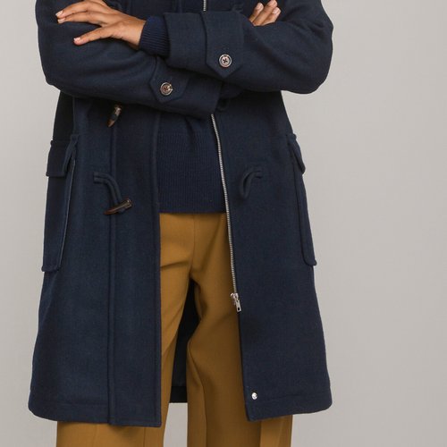 Wool mix hooded duffle coat La Redoute Collections La Redoute