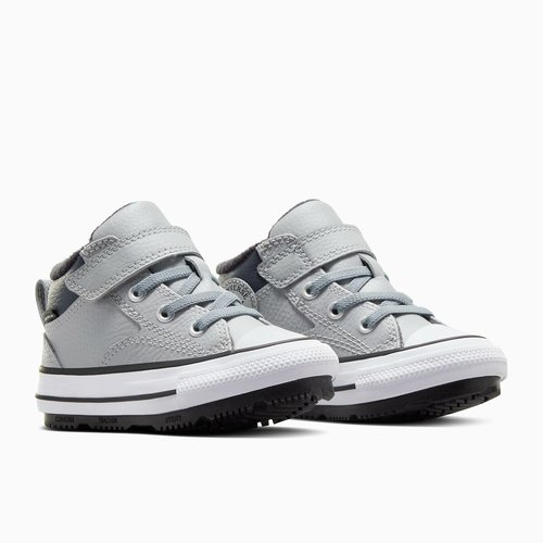 Kids malden street mid counter climate trainers in leather grey Converse La Redoute