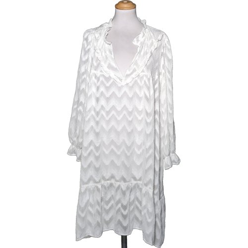 Robe mi longue tres bon etat blanc Ikks La Redoute