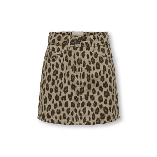 Leopard print cotton skirt leopard print Kids Only La Redoute