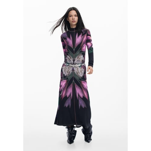 Robe Desigual Multicolore Taille XL - En Coton, Longueur Genoux, Occasion TB