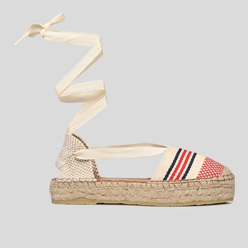 Espadrilles compensées rayées online