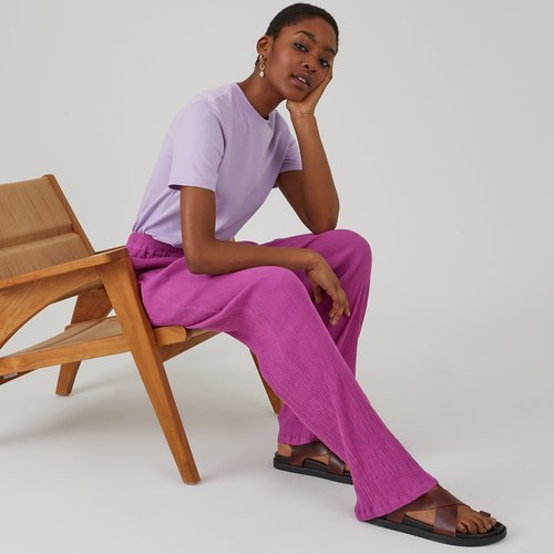 Pantalon large plage on sale
