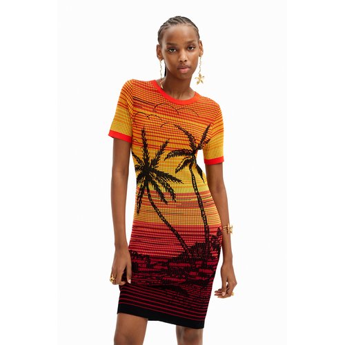 Robe desigual rouge on sale