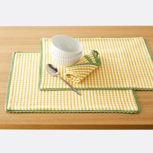Set Di 6 Tovagliette Rotonde Intrecciate, 38 Cm, Cotone Lavabile E Resistente Al Calore Tovagliette Decorative Nero 98131998
