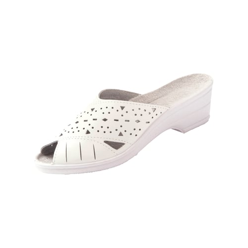 Mules élastiquées Femme Pediconfort - Intérieur Molletonné Doux - Talon 4 Cm - Confort Et Style Pour La Maison