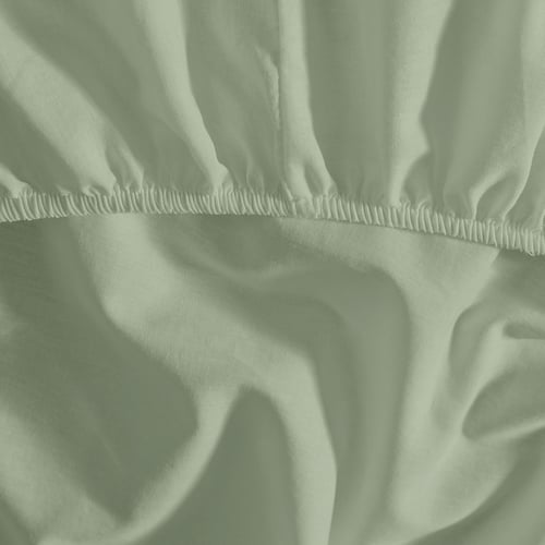 Drap Housse Percale De Coton 80 Fils - 120x190 Cm, Bonnet 30 Cm, Gris Perle - Salomé Prestige
