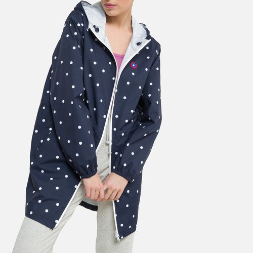 Polka dot raincoat with hood clearance