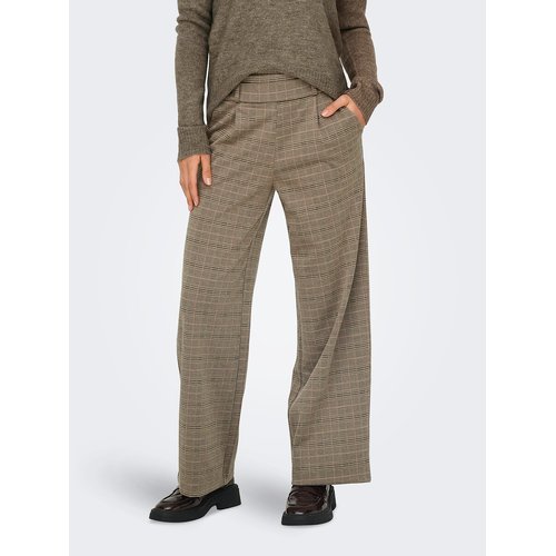 Beige plaid trousers shop