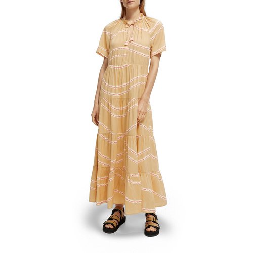 Robe longue imprime tie and dye longue imprime orange Scotch And Soda La Redoute