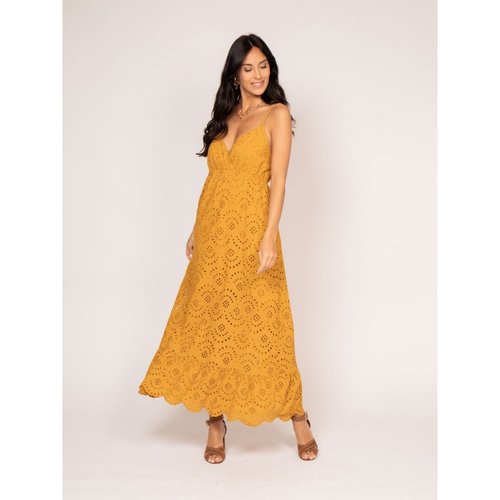 Robe broderie anglaise jaune top