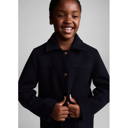 Manteau droit poches bleu marine fonce Mango Kids La Redoute
