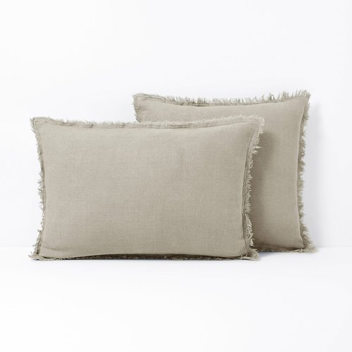 Linange 100 pre washed linen cushion cover La Redoute Interieurs La Redoute