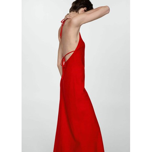 Robe lin emmanchures americaines rouge Mango La Redoute