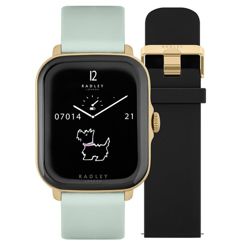 Series 20 Black Silicone Eucalyptus Leather Smart Watch