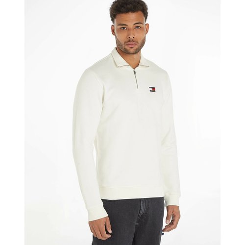 Cotton half zip sweatshirt ecru Tommy Jeans La Redoute