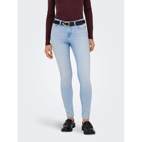Jean Skinny ONLY Taille Moyenne - Denim Bleu Foncé, Coupe Slim, 64% Coton - Look Intemporel Et Confortable