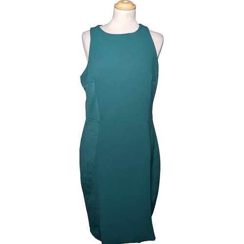 Robe mi longue tres bon etat vert Mango La Redoute