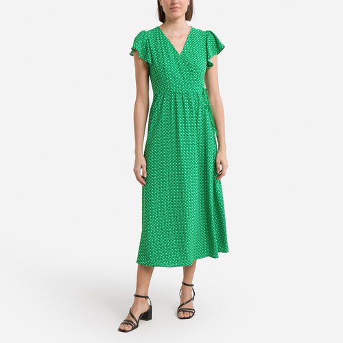 Robe portefeuille imprimee imprime vert Only La Redoute