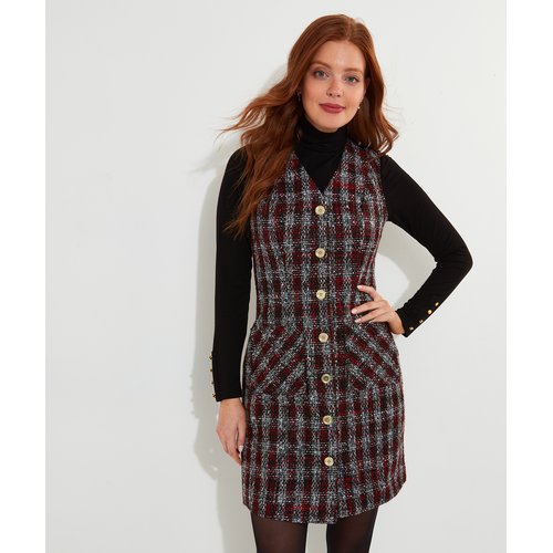 Robe chasuble carreaux retro gris Joe Browns La Redoute