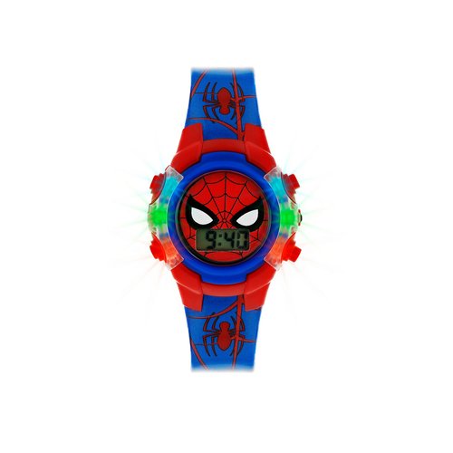 Kids spiderman light up watch red blue print Disney La Redoute