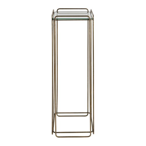 Sellette Cendrier En Bois Et Laiton Avec Support Plante – Vintage – Occasion