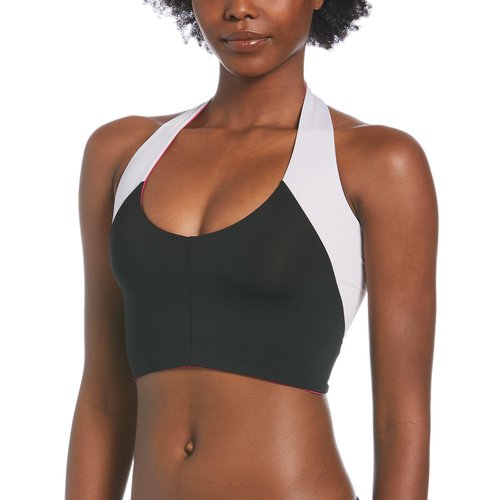 Haut de maillot de bain reversible Nike noir blanc La Redoute