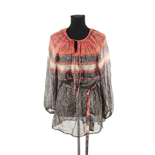 Tunique En Soie Bel Air - Taille 1, Couleur Marron, Occasion En Très Bon état