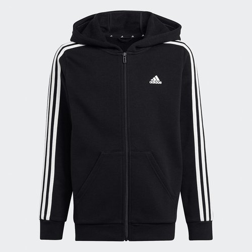 Felpa con cerniera e cappuccio nero Adidas Sportswear La Redoute