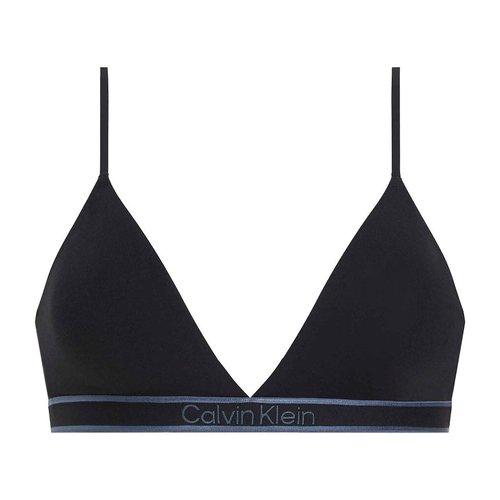 Tonal logo triangle bra in cotton mix black Calvin Klein Underwear La Redoute