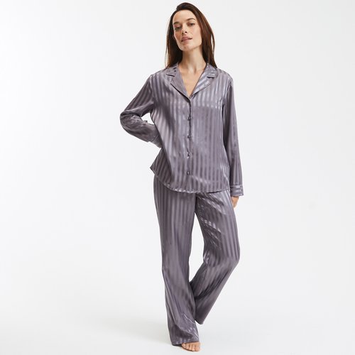 Striped satin pjs hotsell
