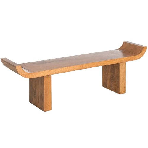 Banc En Manguier Massif Miliboo - Style Industriel, 140x30x45 Cm, Intérieur, Neuf