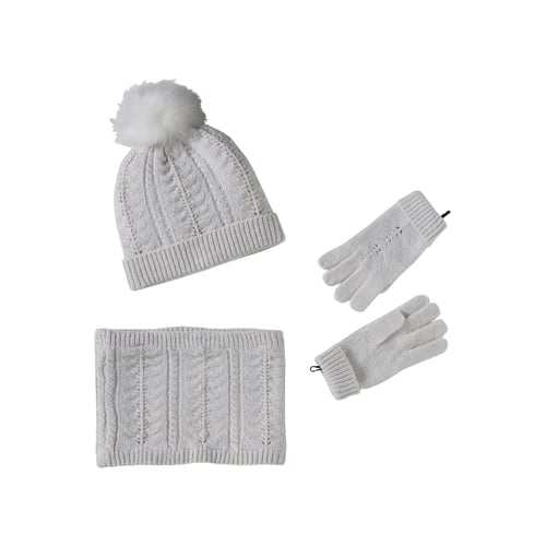 VERTBAUDET Ensemble Bonnet + Snood + Moufles Garçon Maille Torsadée Vert Sapin 4/6 Ans - Chaud Et Tendance Hiver
