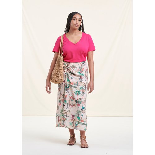 Jupe mi longue taille elastique clearance