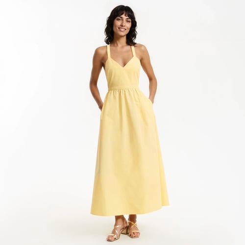 Long yellow dress