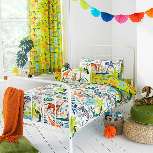 Jungletastic Kids Cotton Mix Duvet Cover and Pillowcase Set