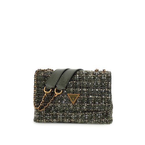 Guess sac a bandouliere giully tweed vert Guess La Redoute