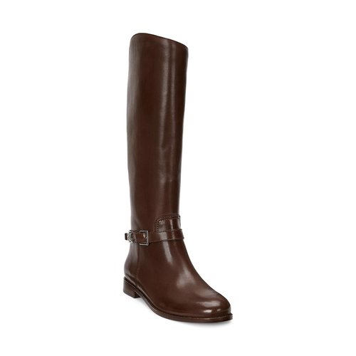 Brooke riding boots in smooth leather with flat heel dark brown Lauren Ralph Lauren La Redoute
