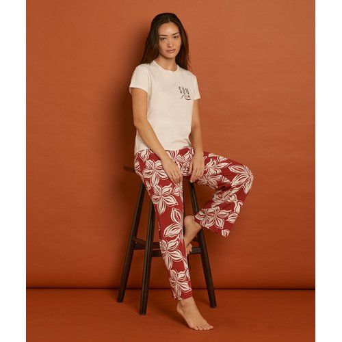 Pantalon de pyjama fleuri 7 8eme rubi Etam La Redoute