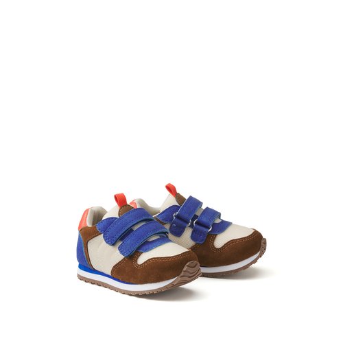 Kids two tone trainers with touch n close fastening multi coloured La Redoute Collections La Redoute