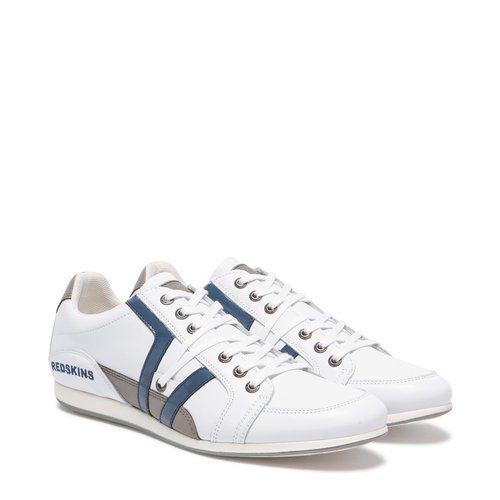 Baskets cuir warren blanc bleu gris Redskins La Redoute